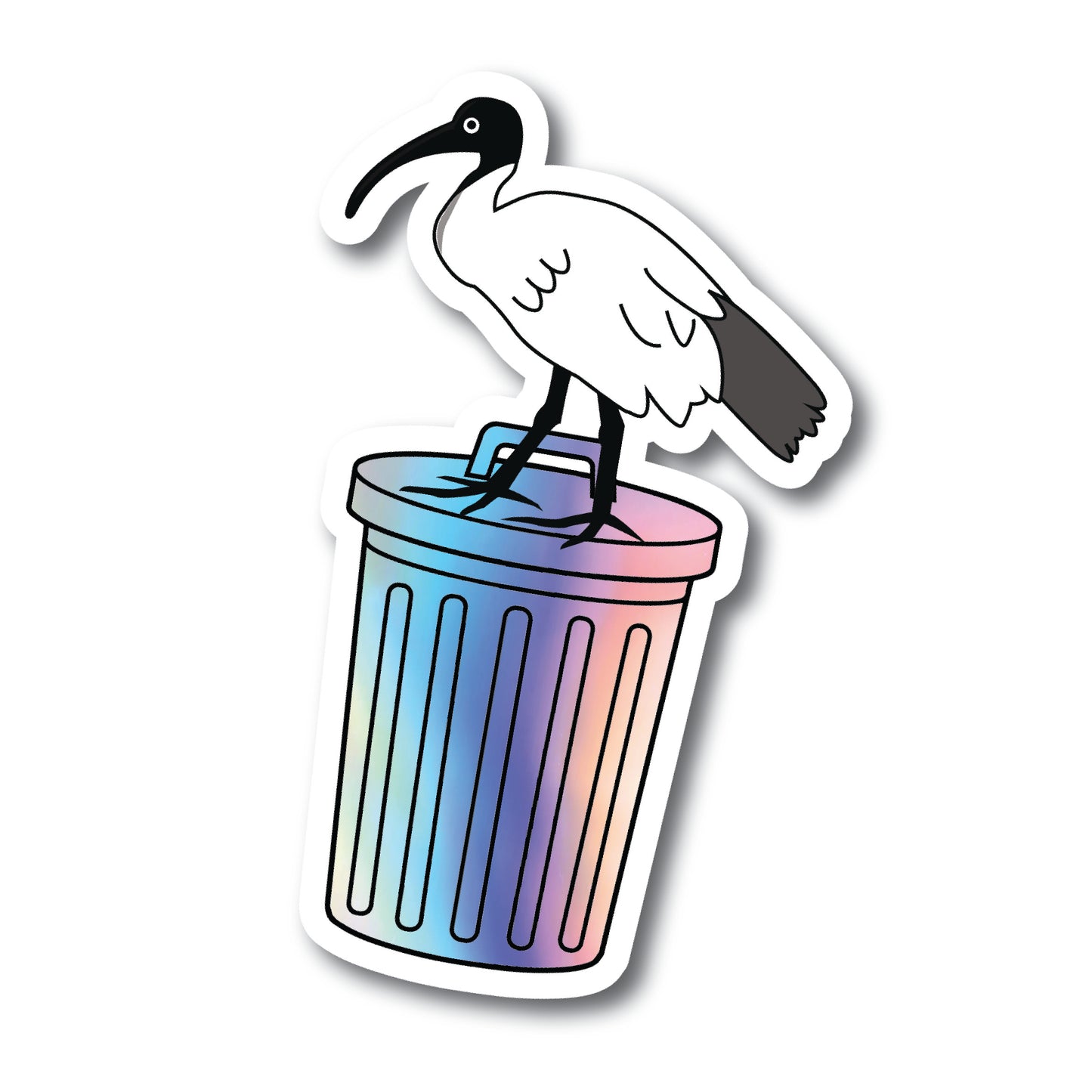 HOLOGRAPHIC BIN CHICKEN STICKER