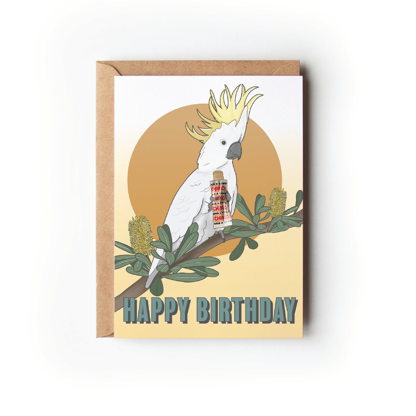 COCKATOO BIRTHDAY CARD