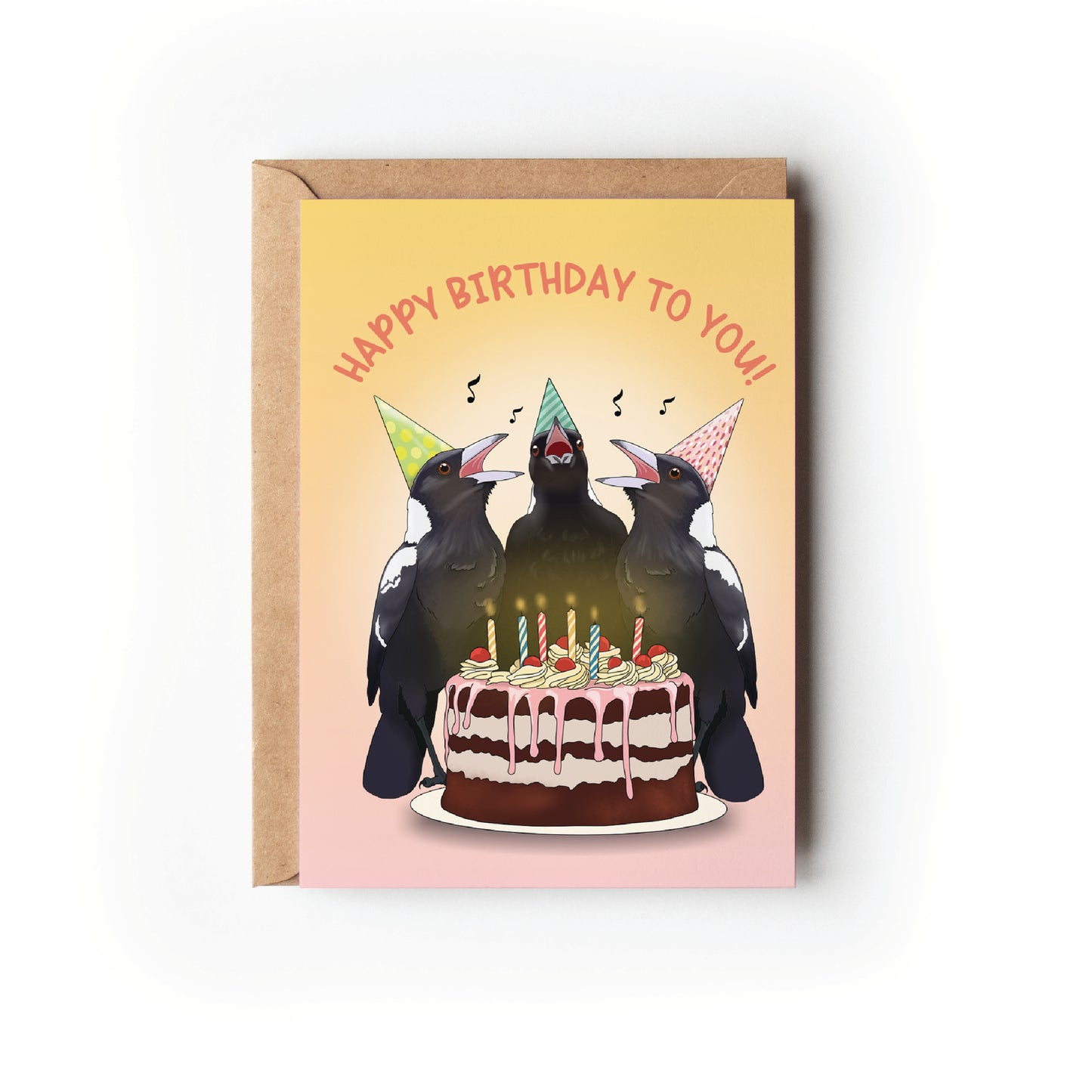 MAGPIES BIRTHDAY CARD