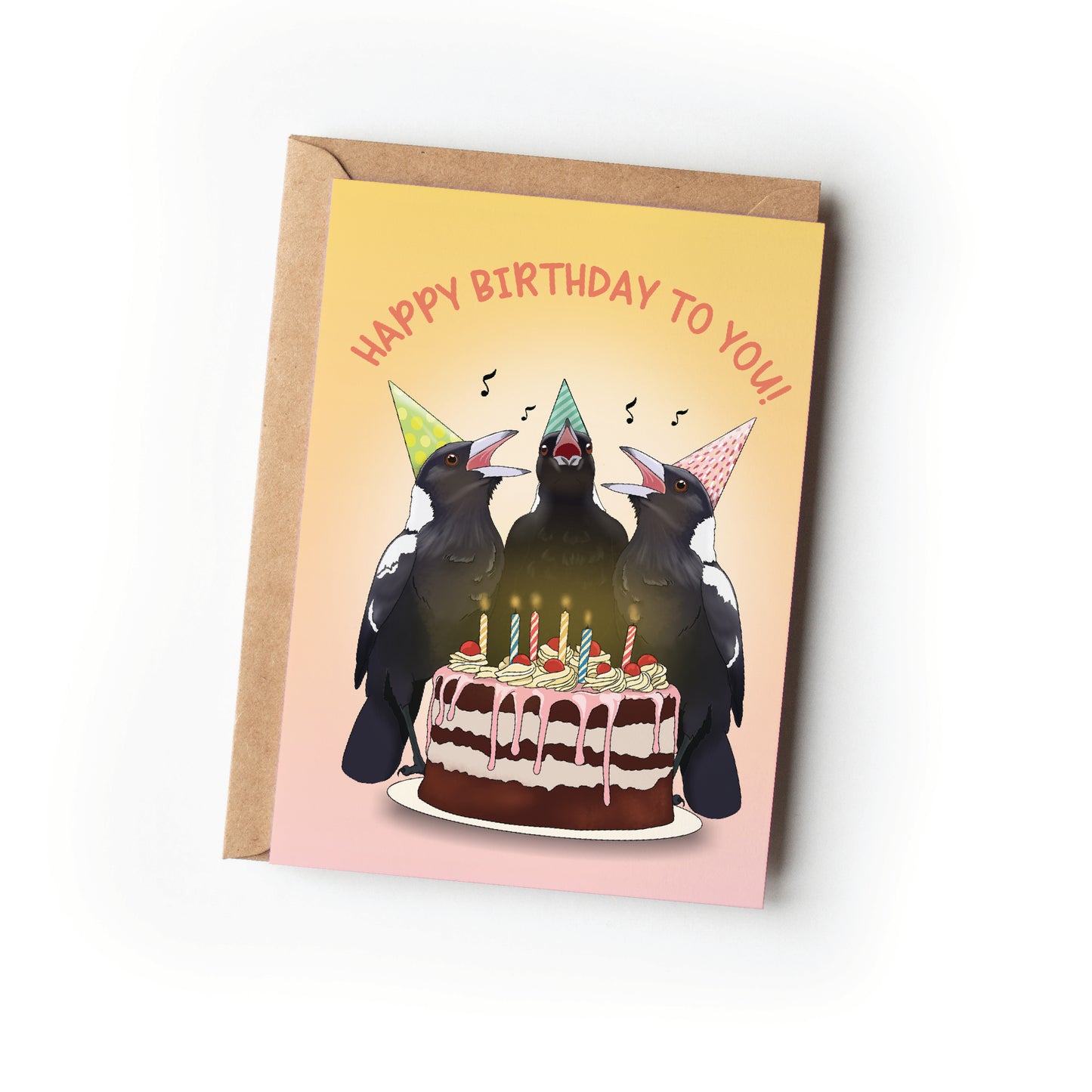 MAGPIES BIRTHDAY CARD