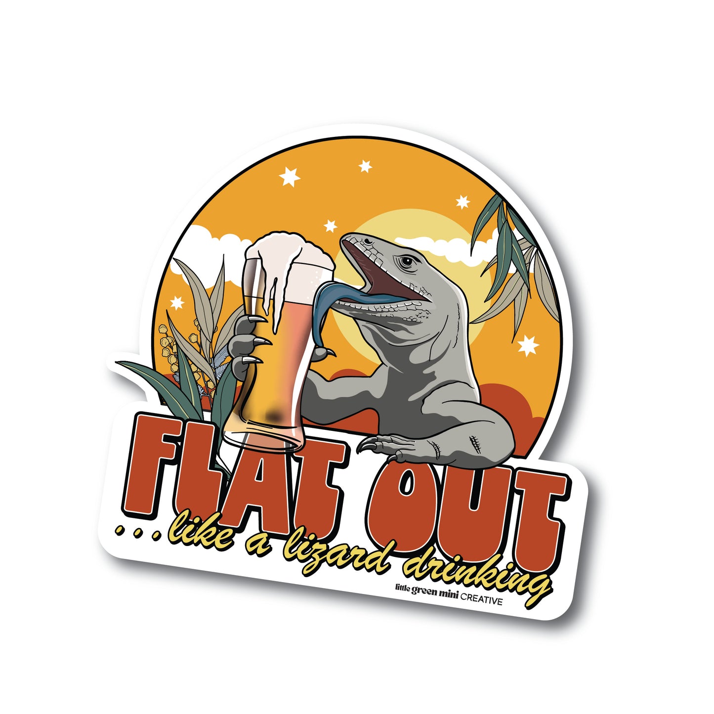 FLAT OUT STICKER
