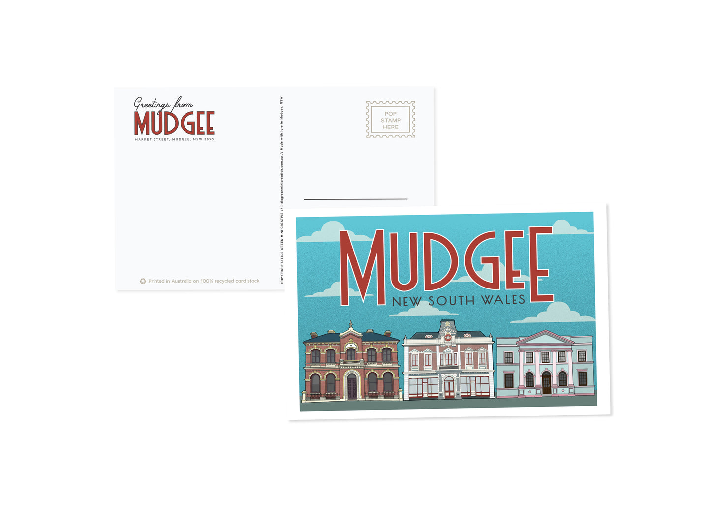 MUDGEE MARKET STREET POSTCARD