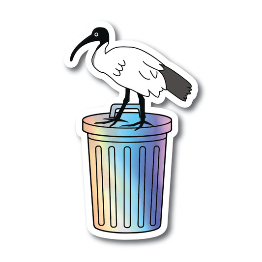 HOLOGRAPHIC BIN CHICKEN STICKER