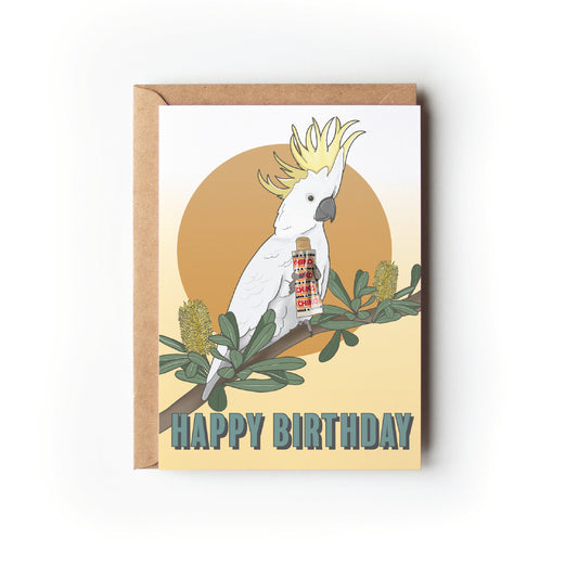 COCKATOO BIRTHDAY CARD
