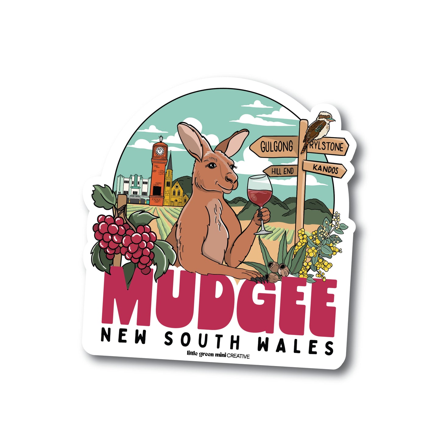 MUDGEE KANGAROO STICKER