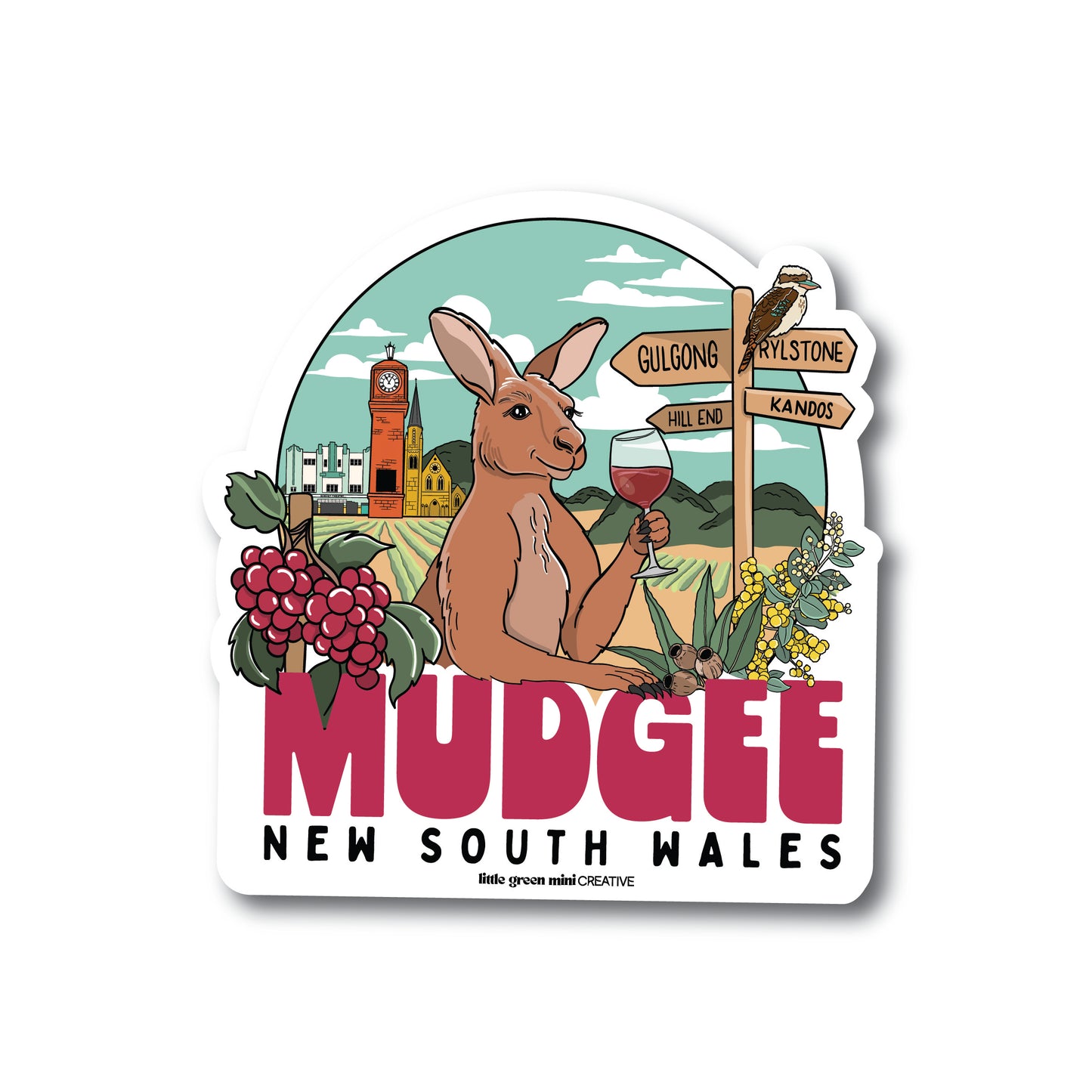 MUDGEE KANGAROO STICKER