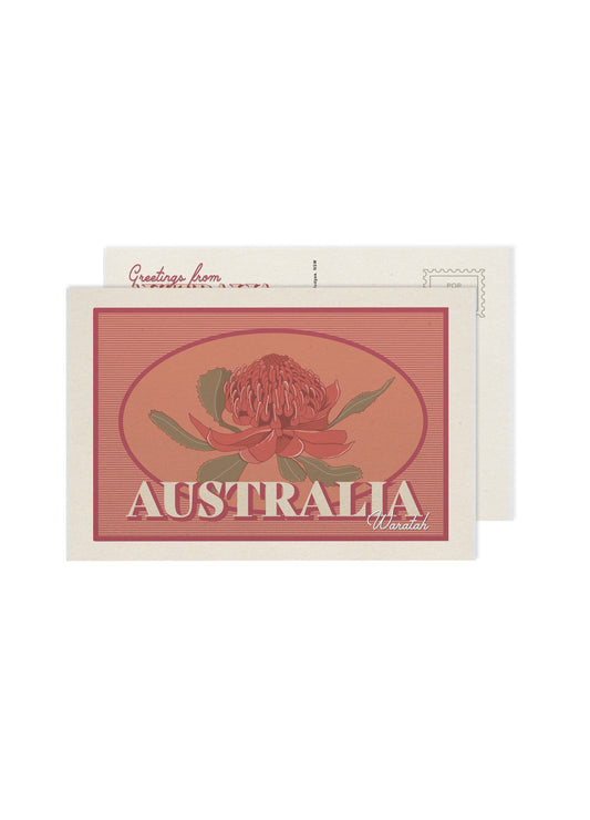 VINTAGE WARATAH POSTCARD - Case of 6