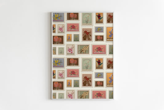 A4 WILDFLOWER STAMPS POSTER - MOQ 2